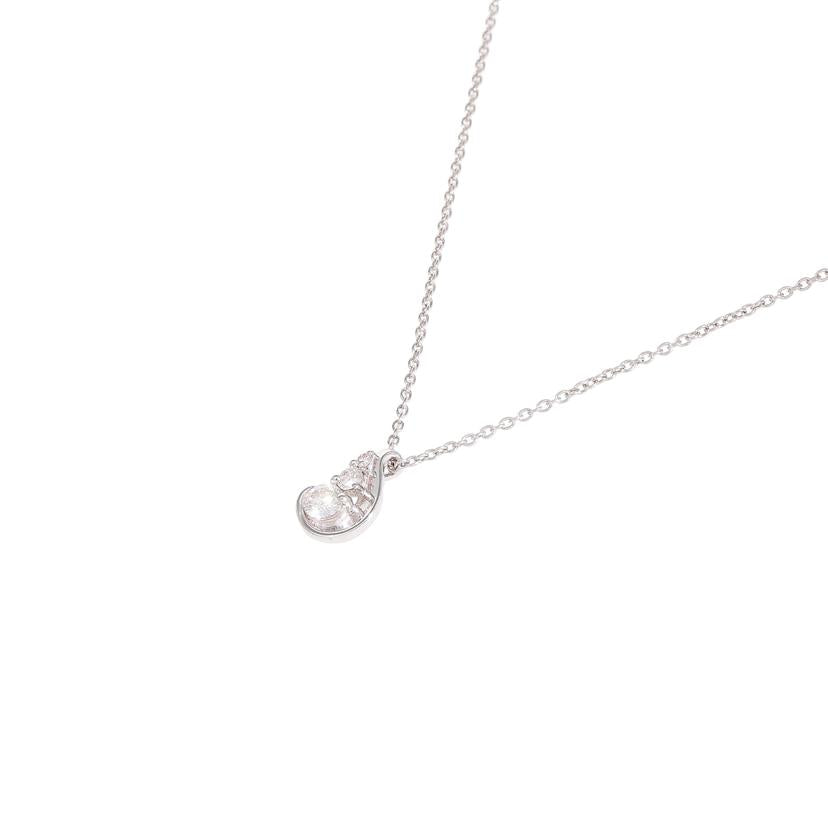 / K18WGダイヤネックレス0.14ct//Aランク/76