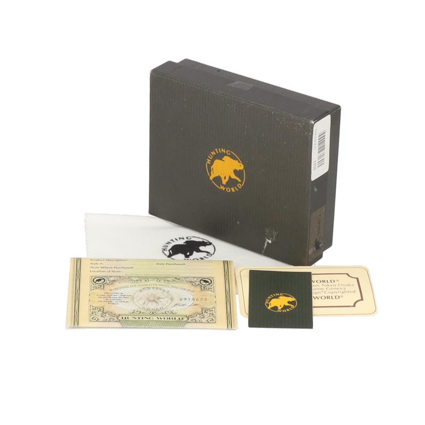HUNTING WORLD ハンティングワールド/2つ折りコンパクト財布/黒/7・I・2・08//ABランク/93