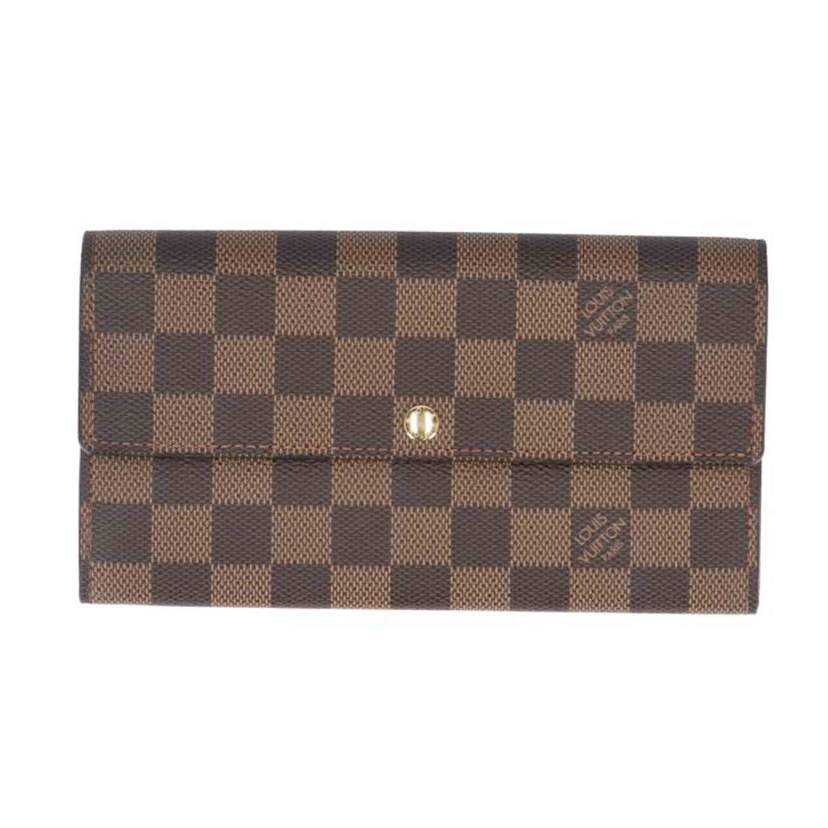 LV ルイヴィトン/ポルトフォイユ・サラ/ダミエ・エベヌ/N61734//CA5***/Aランク/75