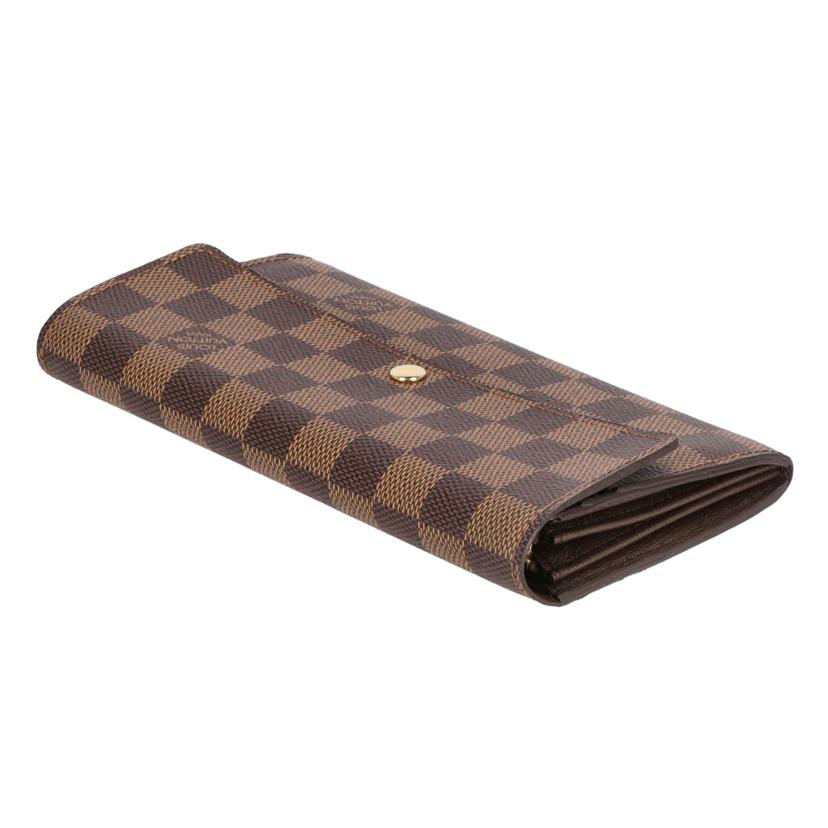 LV ルイヴィトン/ポルトフォイユ・サラ/ダミエ・エベヌ/N61734//CA5***/Aランク/75