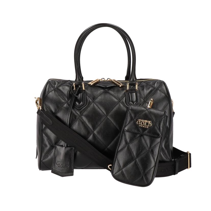 COCOCELUX ココセリュックス/ダイヤモンドレザー2Wayボストン/黒/501AB0372//Aランク/93