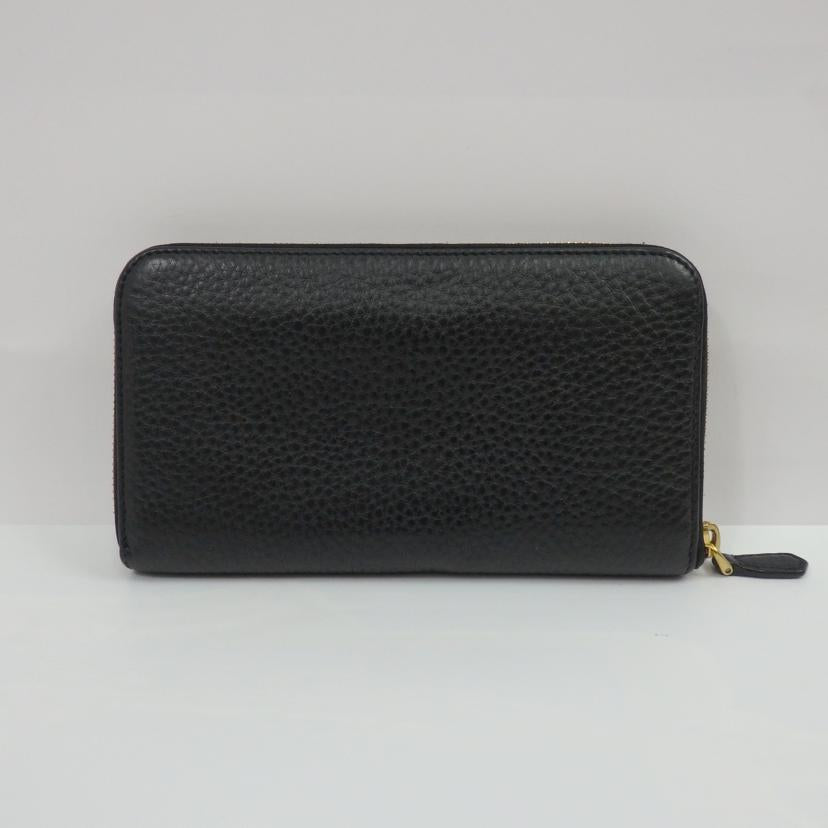 PRADA プラダ/ラウンドファスナー長財布/ブラック/1ML506//204/Bランク/25