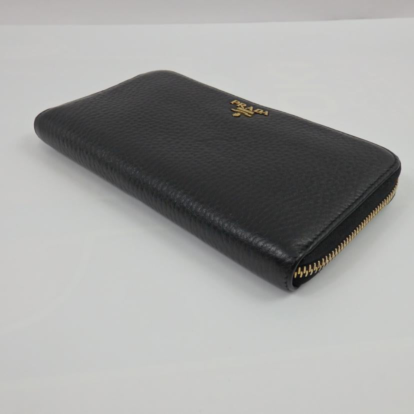 PRADA プラダ/ラウンドファスナー長財布/ブラック/1ML506//204/Bランク/25