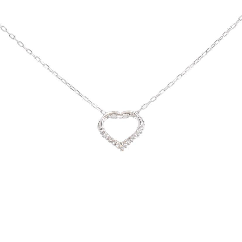 / K18WGダイヤネックレス0.08ct//ABランク/81