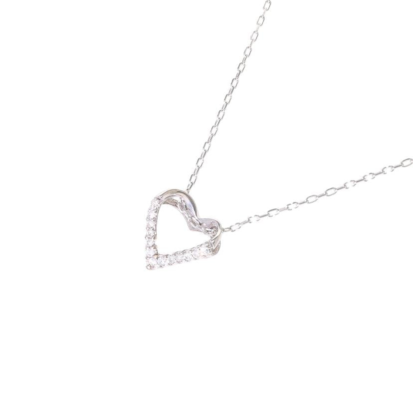 / K18WGダイヤネックレス0.08ct//ABランク/81