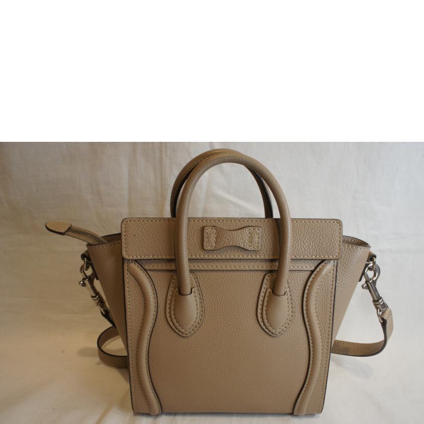 CELINE セリーヌ/ラゲージナノショッパーベージュ2WAY//Aランク/92
