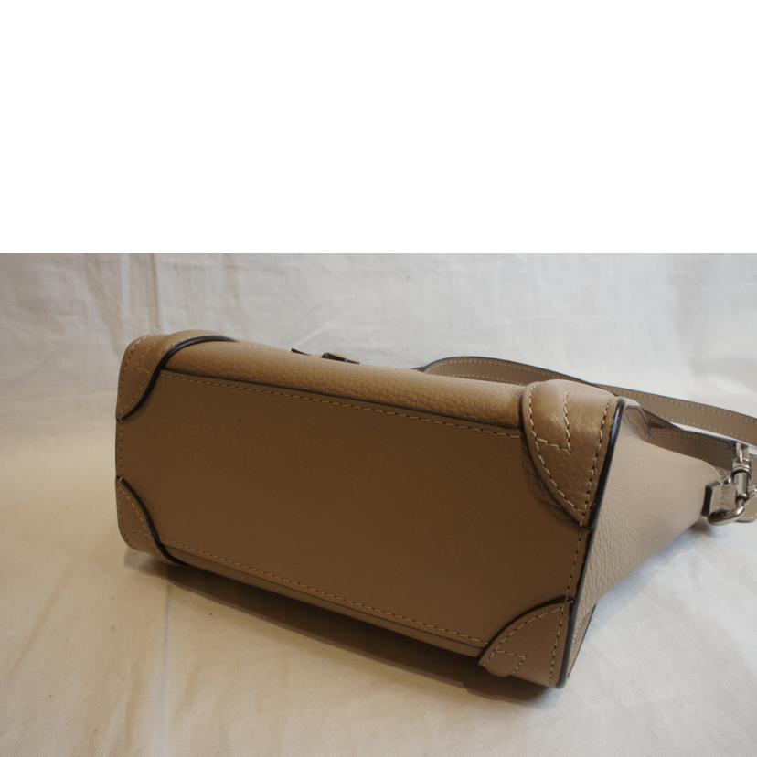 CELINE セリーヌ/ラゲージナノショッパーベージュ2WAY//Aランク/92