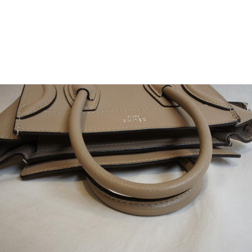 CELINE セリーヌ/ラゲージナノショッパーベージュ2WAY//Aランク/92