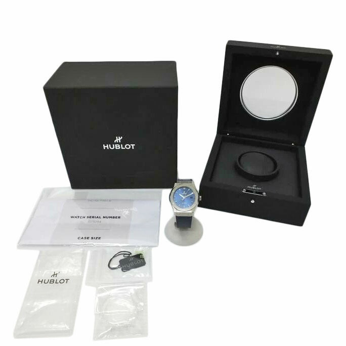 HUBLOT ウブロ/クラシックフュージョン/チタニウムブルー/メンズ自動巻き/542.NX.7170.LR//157****/Aランク/88