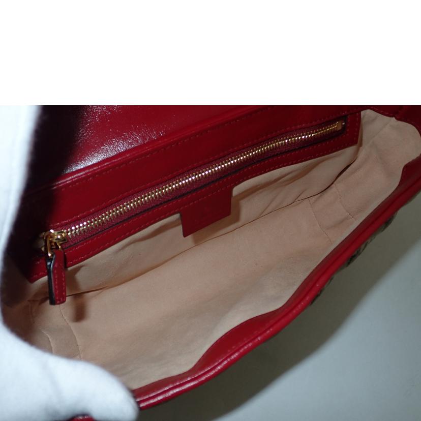 GUCCI グッチ /GGキャンバスチェーンショルダー/レッド/443497//520***/SAランク/69