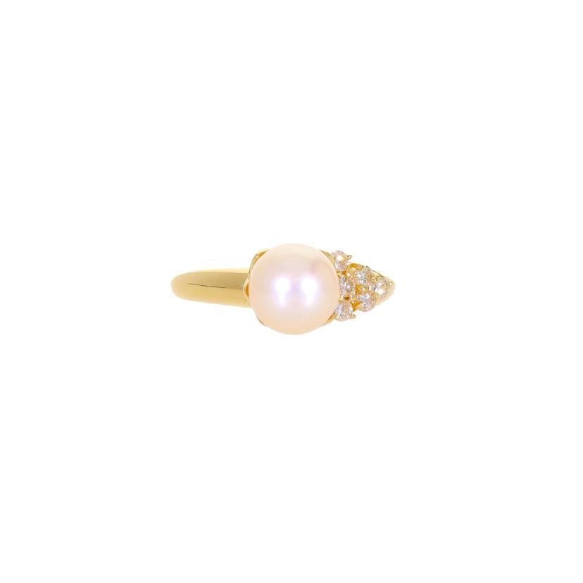 / K18パールダイヤリング0.16ct//Aランク/05