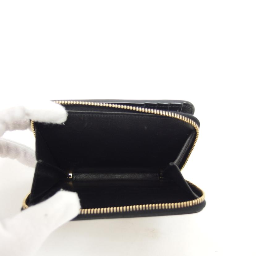 SAINT LAURENT サンローラン/タイニーモノグラム/ラウンドファスナー二つ折り財布/ブラック/GUE635263//062*/ABランク/04