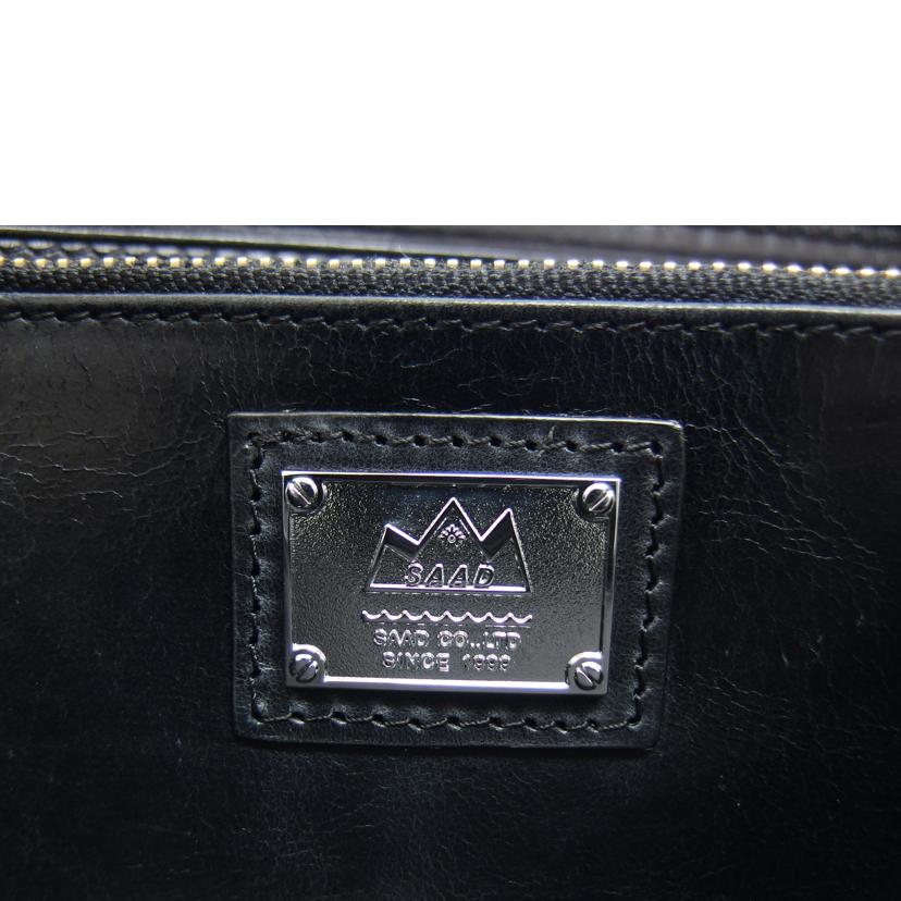 SAAD サード/ラウンドファスナー長財布/ブラック//ABランク/04