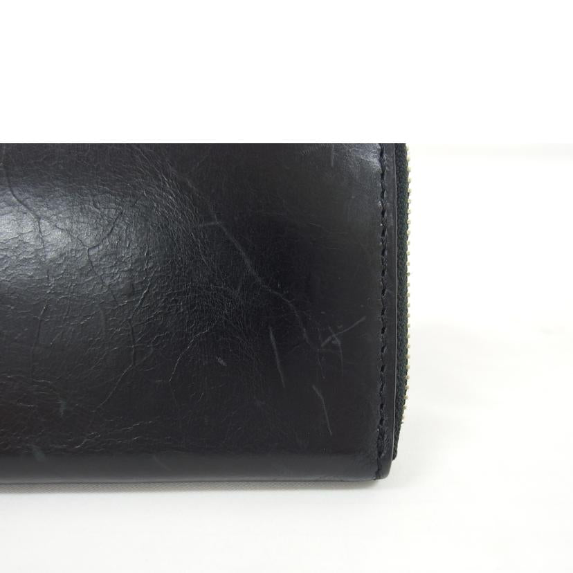 SAAD サード/ラウンドファスナー長財布/ブラック//ABランク/04