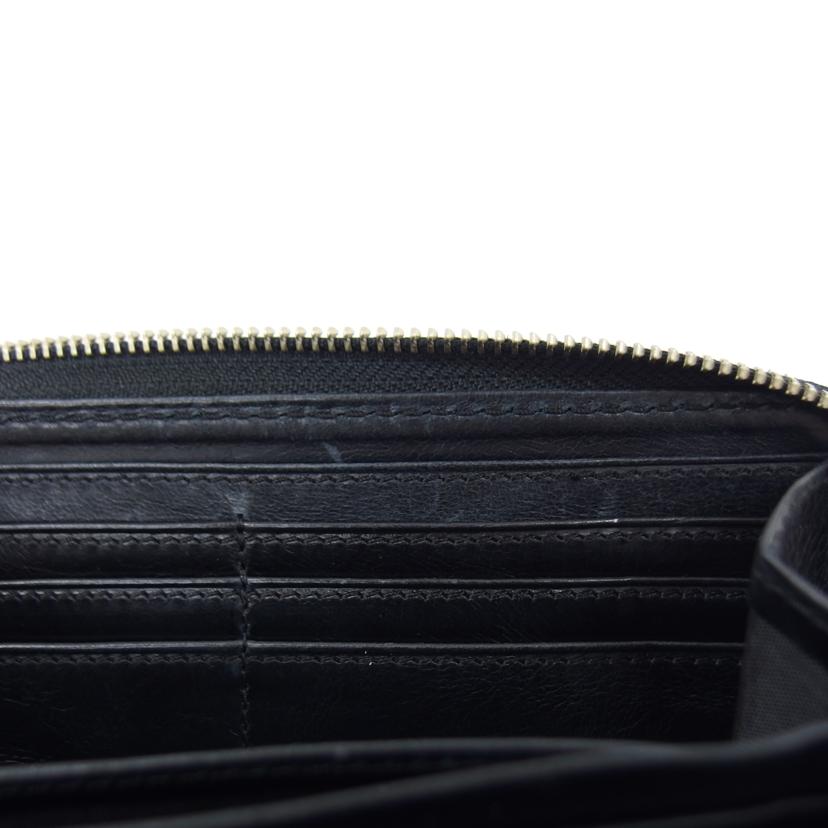 SAAD サード/ラウンドファスナー長財布/ブラック//ABランク/04