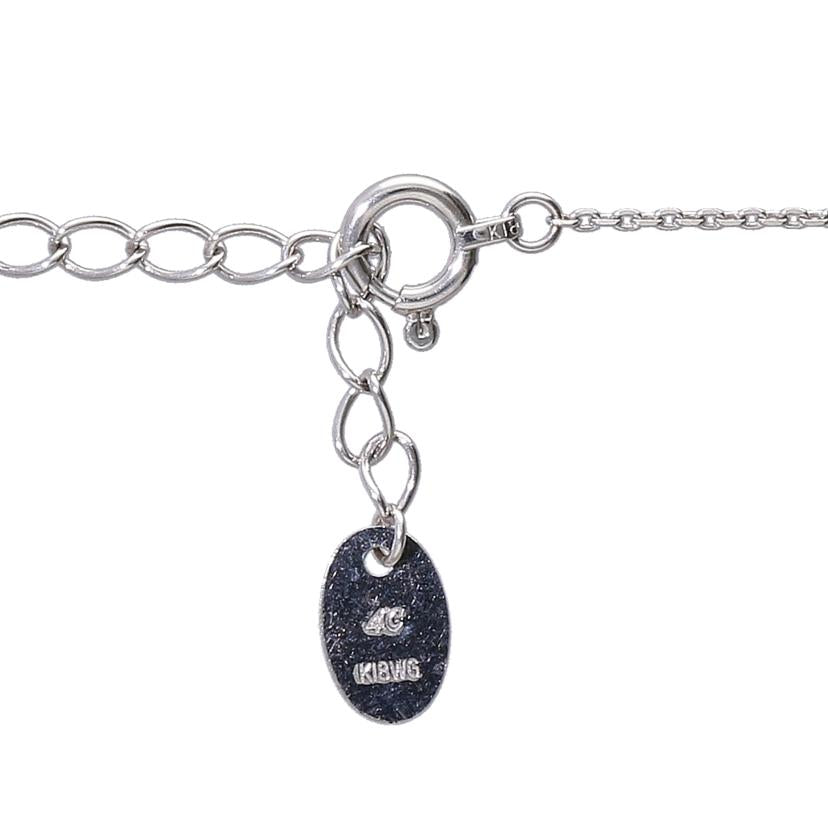 /4℃ K18WGダイヤネックレス//Aランク/65