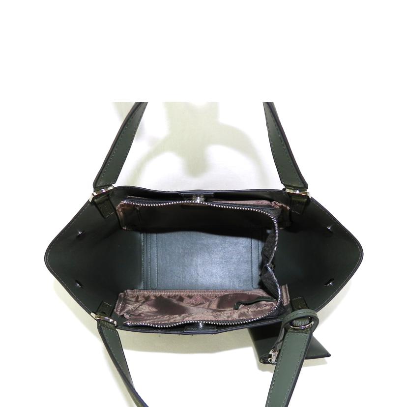 BARCOS バルコス/BARCOS/ポーチ付きハンドバッグ/オリーブグリーン//ABランク/81