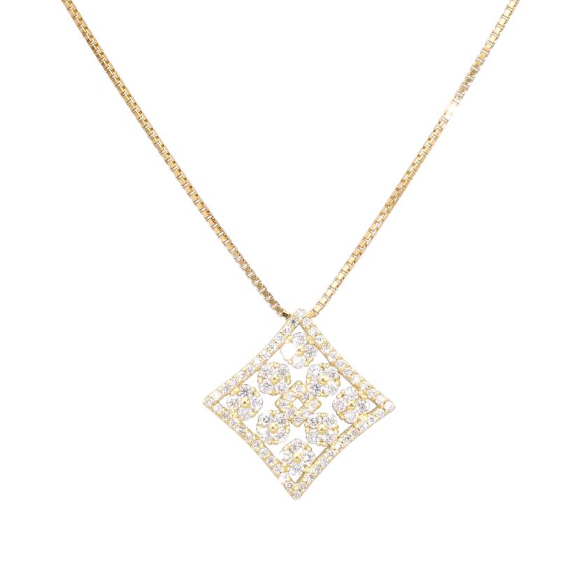 / K18ダイヤネックレス1.03ct//ABランク/19