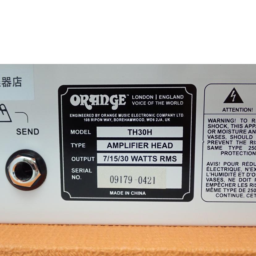 ORANGE ORANGE/ギターアンプヘッド/TH30H//09179-0421/Bランク/62