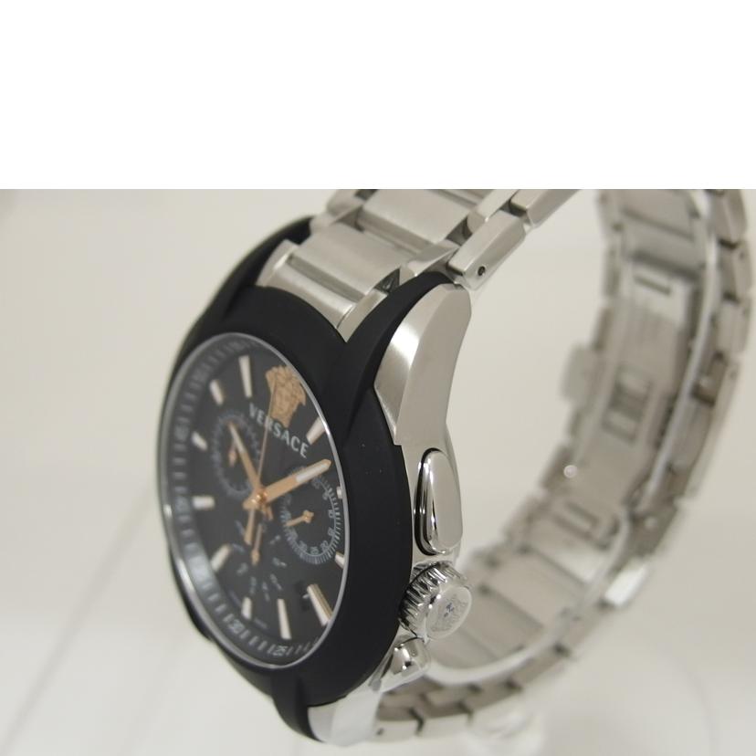 VERSACE ヴェルサーチ ヴェルサーチェ/キャラクター/クロノグラフ/ブラック文字盤/クオーツ/VEM800218//201*********/Aランク/04