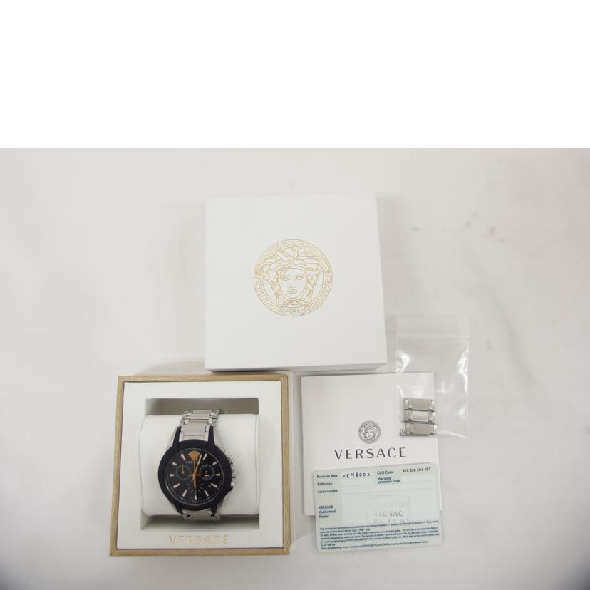VERSACE ヴェルサーチ ヴェルサーチェ/キャラクター/クロノグラフ/ブラック文字盤/クオーツ/VEM800218//201*********/Aランク/04