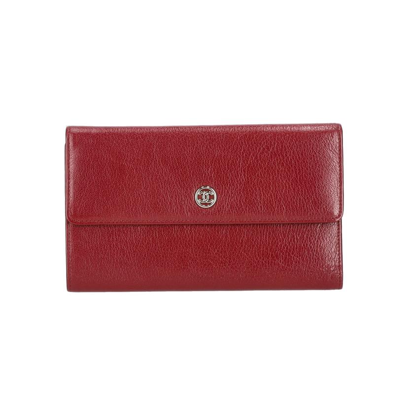CHANEL シャネル/ゴートスキン・三つ折り長財布//116*****/Aランク/78