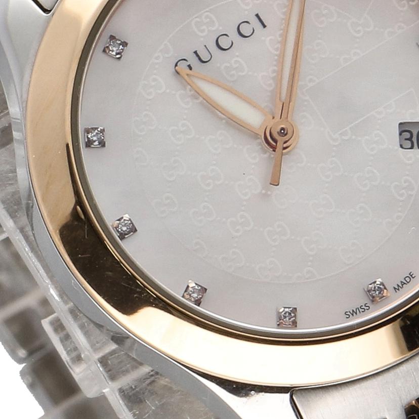 GUCCI グッチ/G-タイムレスクォーツ シェル文字盤/YA126539//182*****/Aランク/09