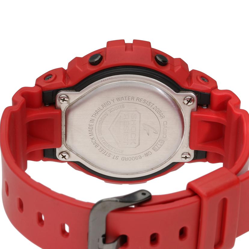 G-SHOCK カシオ/バーニングレッド/ソーラー腕時計/三つ目/GW-6900RD//202*****/Aランク/37