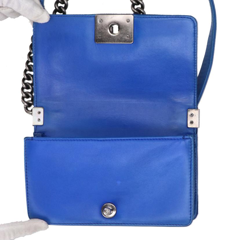 CHANEL シャネル/ボーイシャネルチェーンショルダーバッグ/ブルー/ベロア/A67085//173*****/ABランク/40