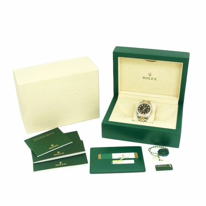 ROLEX ロレックス/デイトジャスト10PダイヤSS×YG/黒文字盤/ランダム番/116243G//39K*****/ABランク/88