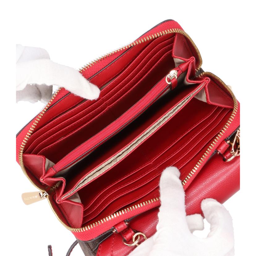 MICHAEL KORS マイケルコース/レザーMK柄フラップチェーンショルダー 赤/35H9GYKC6B//ABランク/42