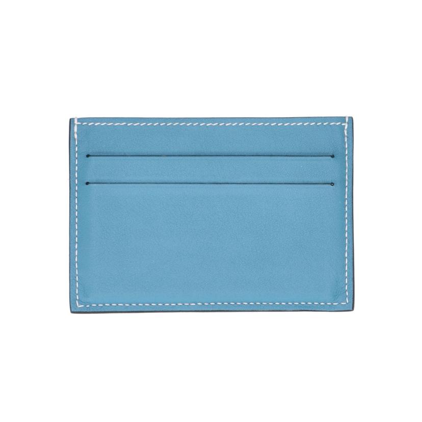HERMES エルメス/シチズンツイル/シルクインカードホルダー/ブルージーン//B/Aランク/91