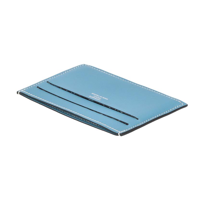 HERMES エルメス/シチズンツイル/シルクインカードホルダー/ブルージーン//B/Aランク/91