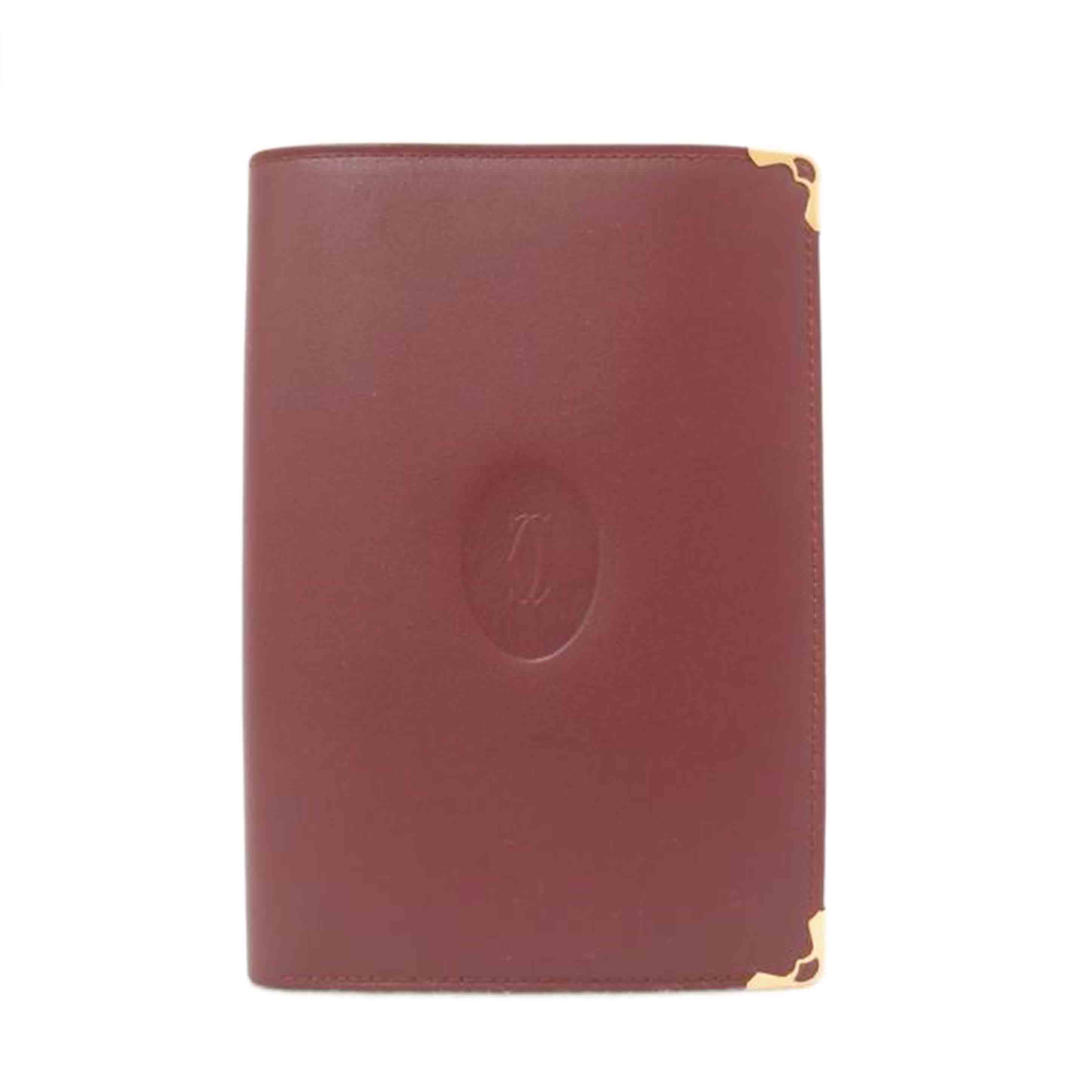 Cartier カルティエ 手帳カバー カードケース レディース メンズ/マスト パスポートケース/札入れ/ボルドー/L3000001//Aランク/69