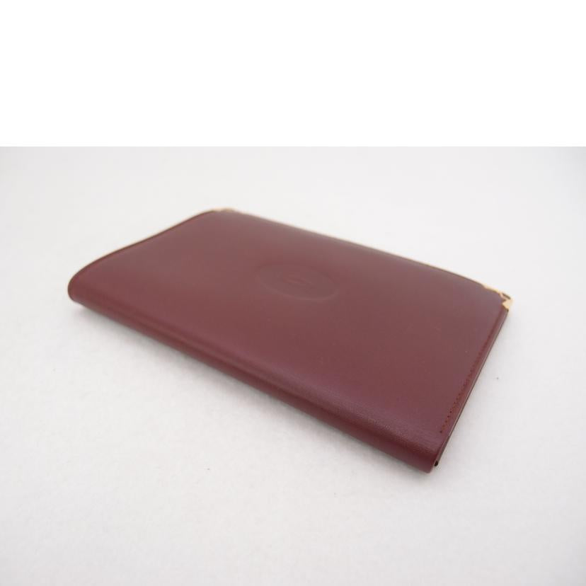 Cartier カルティエ 手帳カバー カードケース レディース メンズ/マスト パスポートケース/札入れ/ボルドー/L3000001//Aランク/69