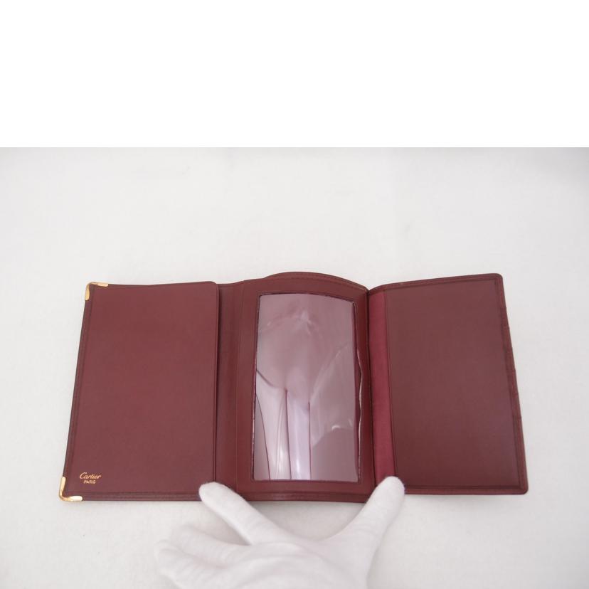Cartier カルティエ 手帳カバー カードケース レディース メンズ/マスト パスポートケース/札入れ/ボルドー/L3000001//Aランク/69