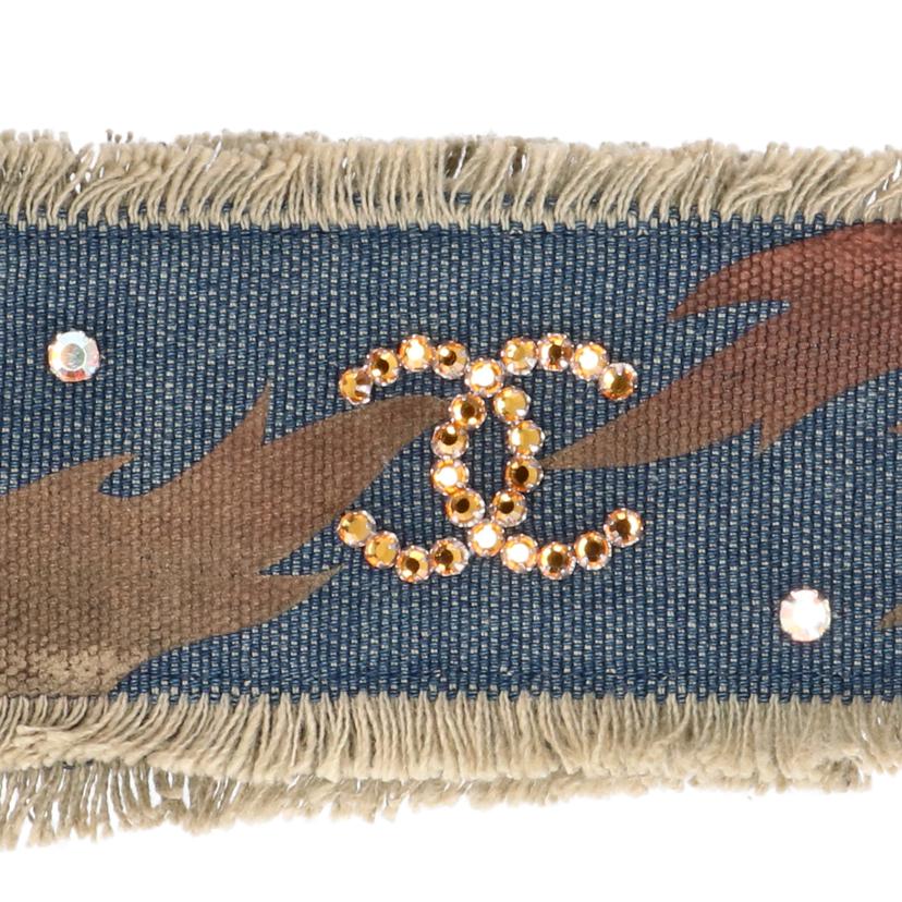 CHANEL/ココマークデニムベルト//01 */Aランク/78