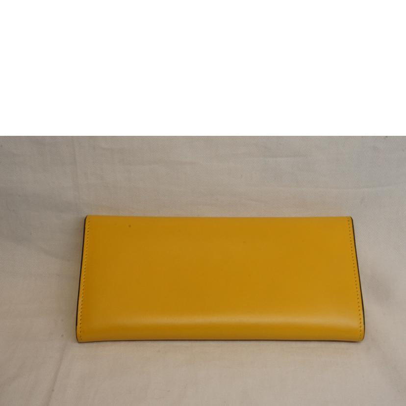 FENDI フェンディ/レザーロングウォレットイエロー//SAランク/92