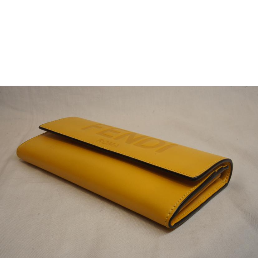 FENDI フェンディ/レザーロングウォレットイエロー//SAランク/92