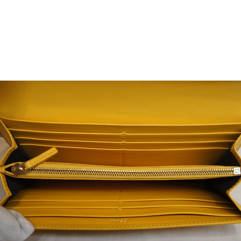 FENDI フェンディ/レザーロングウォレットイエロー//SAランク/92