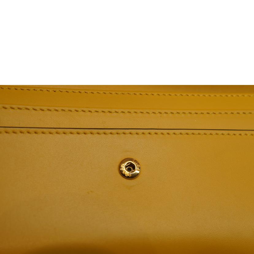 FENDI フェンディ/レザーロングウォレットイエロー//SAランク/92