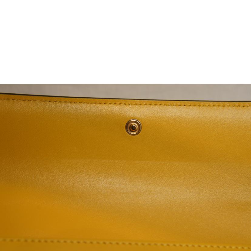 FENDI フェンディ/レザーロングウォレットイエロー//SAランク/92