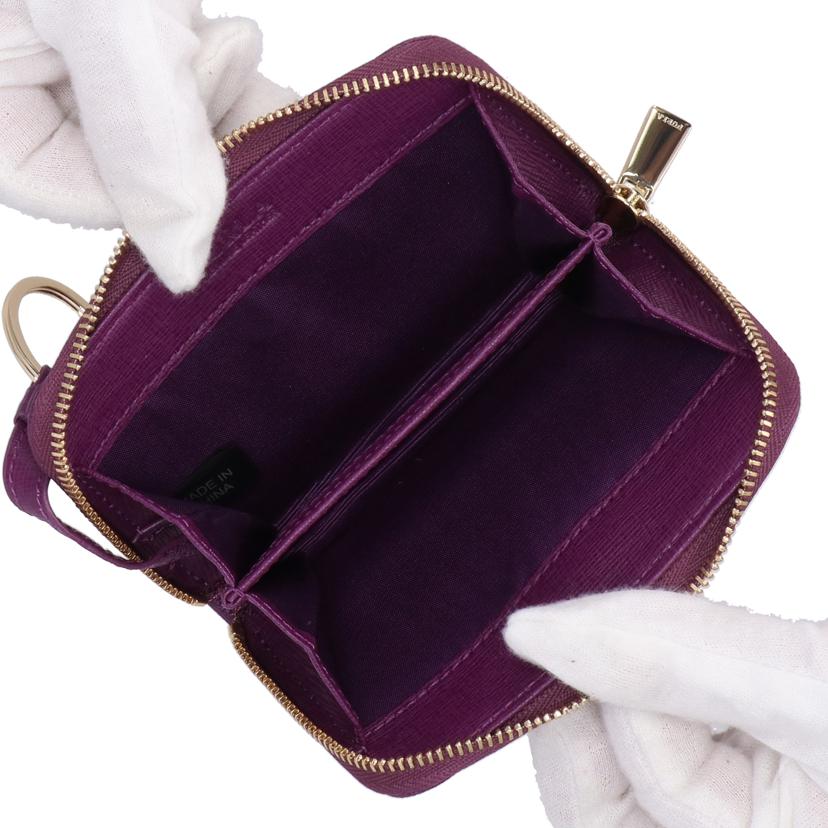 FURLA フルラ/キーリング付き/コインケース/パープル//Aランク/18