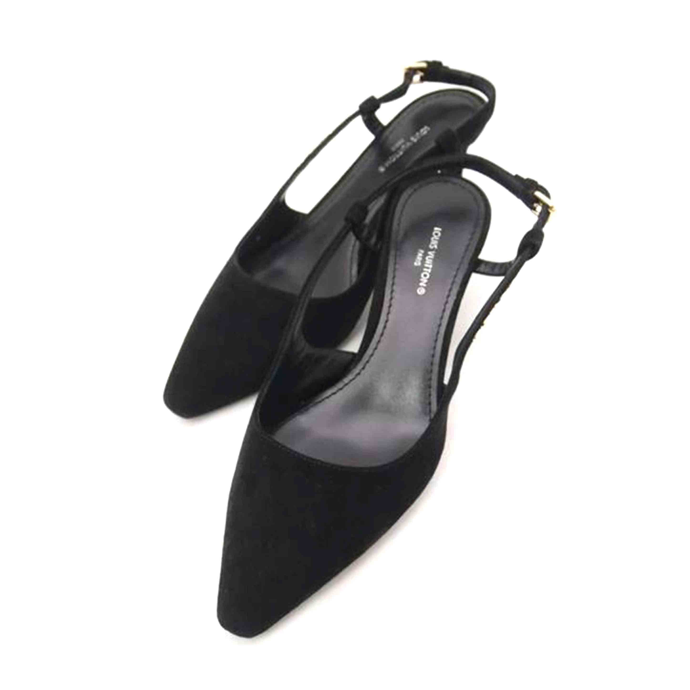 LOUIS VUITTON ルイ・ヴィトン/スエードシグネチャーストラップパンプス/ブラック/約22.5cm/NL1221M//SAランク/69