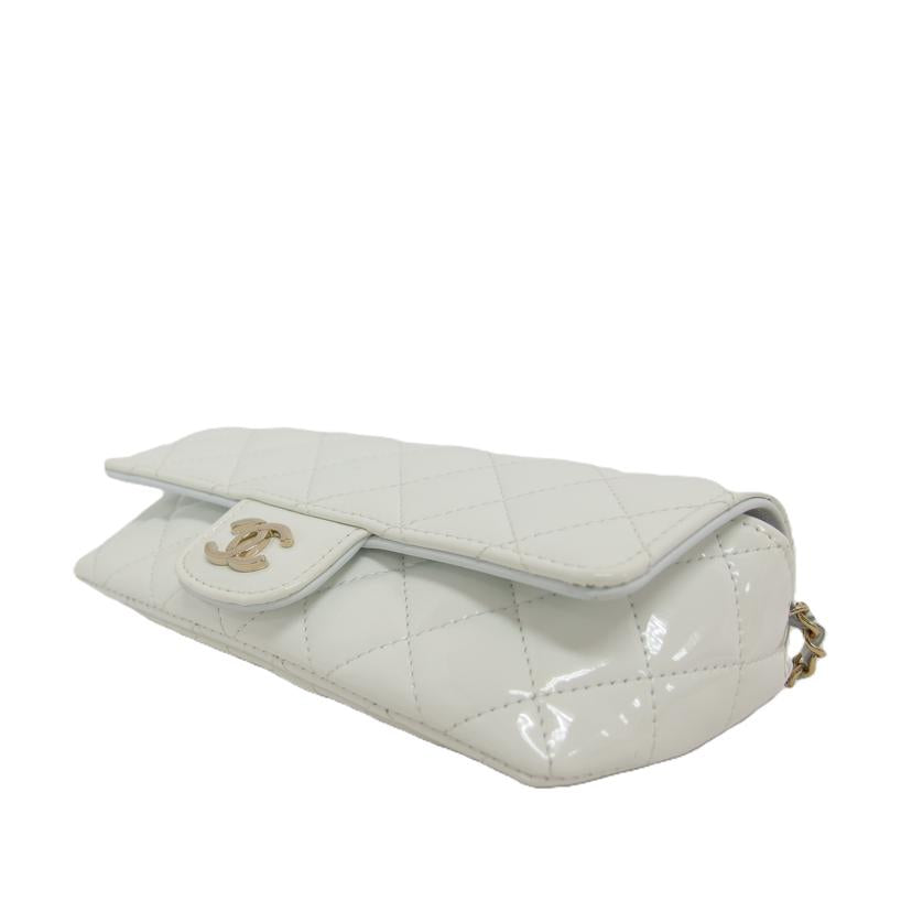 CHANEL シャネル/チェーンショルダーメガネケース/パテント/ホワイト//315*****/SAランク/04