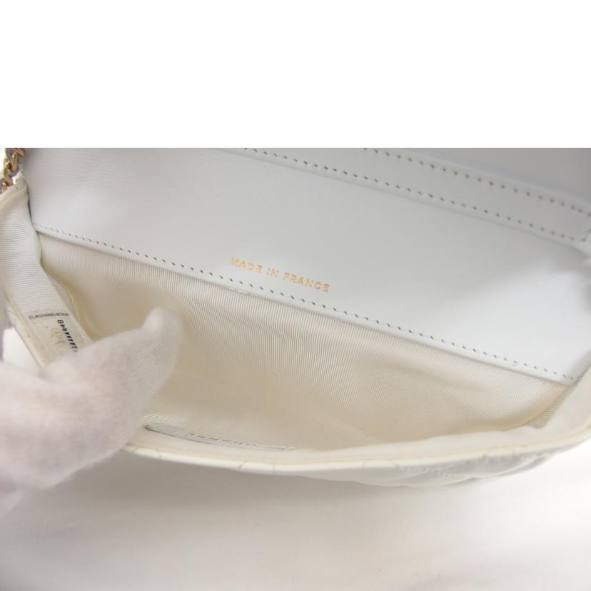 CHANEL シャネル/チェーンショルダーメガネケース/パテント/ホワイト//315*****/SAランク/04