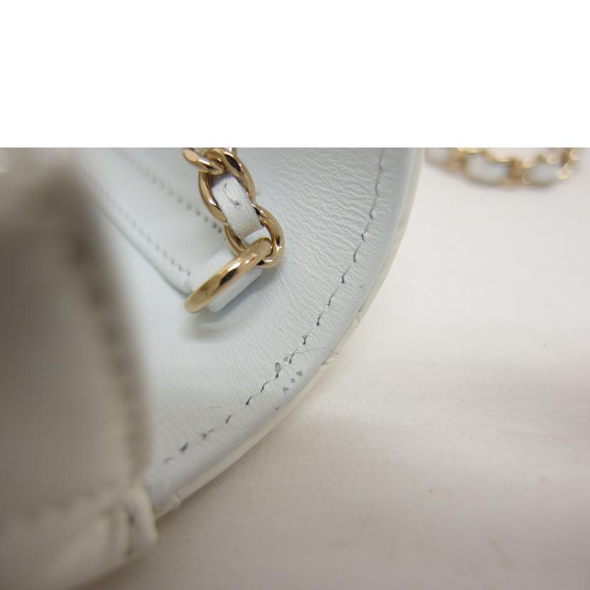 CHANEL シャネル/チェーンショルダーメガネケース/パテント/ホワイト//315*****/SAランク/04