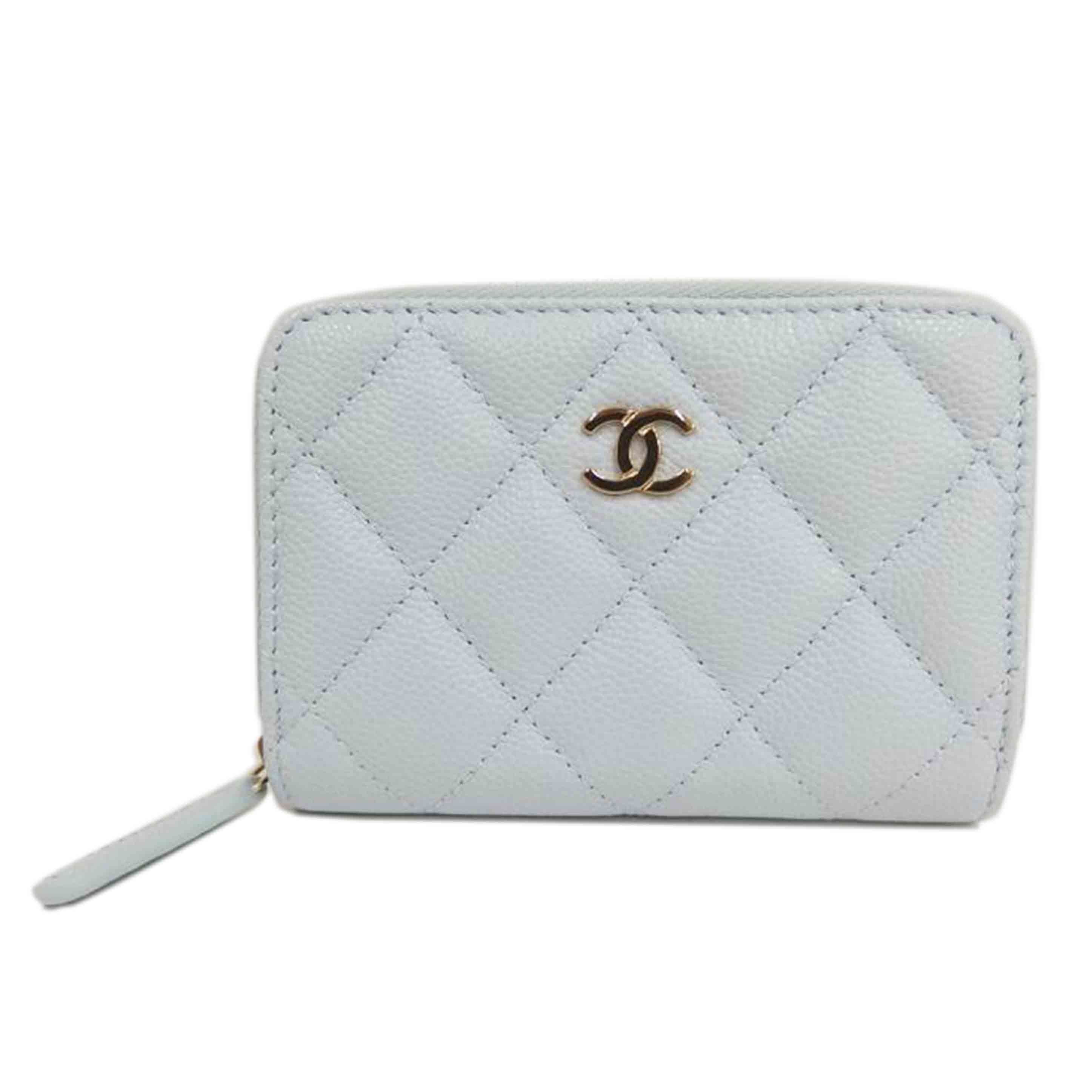 CHANEL シャネルAP0216/クラシックジップコインパース/ブルー/AP0216//GP5*****/Aランク/82