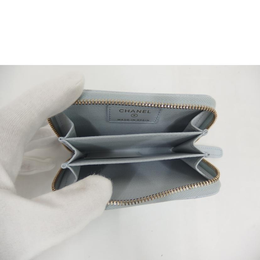 CHANEL シャネルAP0216/クラシックジップコインパース/ブルー/AP0216//GP5*****/Aランク/82