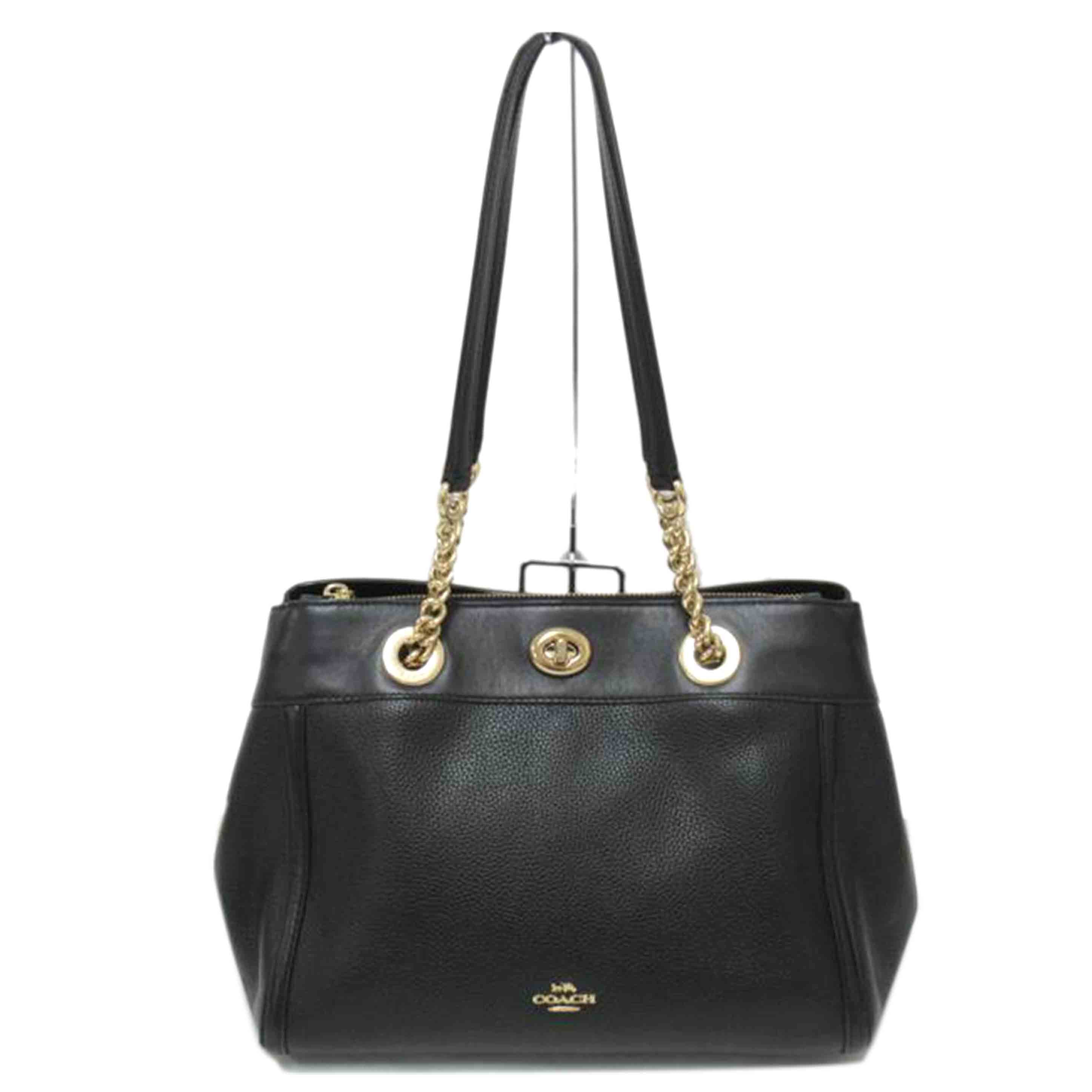 COACH/チェーントートバッグ/レザー/F87239//F18**/Aランク/63